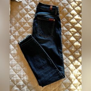 7 For All Mankind High Waist Ankle Skinny Jean